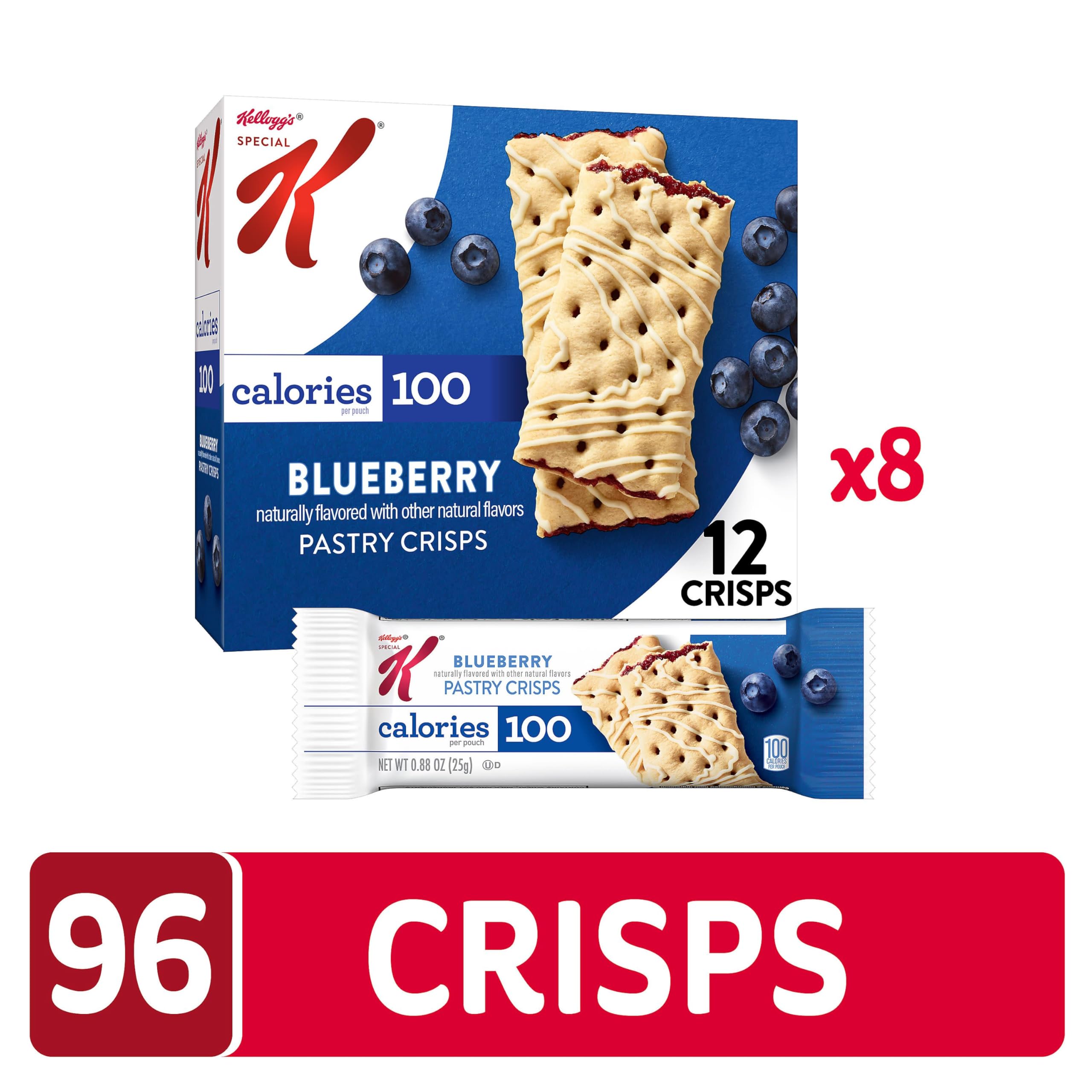 Kellogg's Special K single pouch opened to show portable two-crisp serving for easy snacking