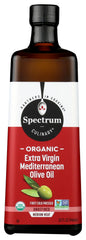Spectrum bottle front showing label and organic benefit