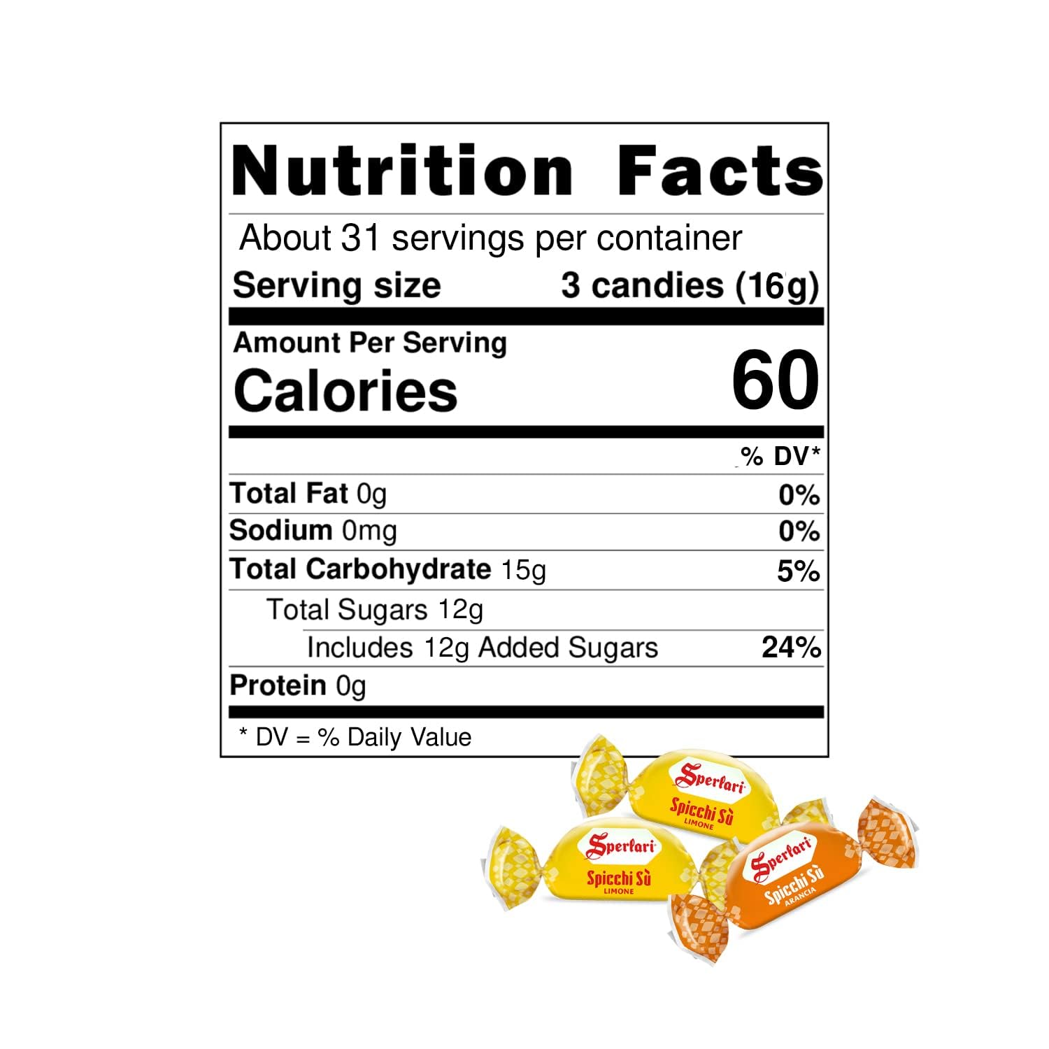 Sperlari ingredient label close-up showing simple ingredients and origin