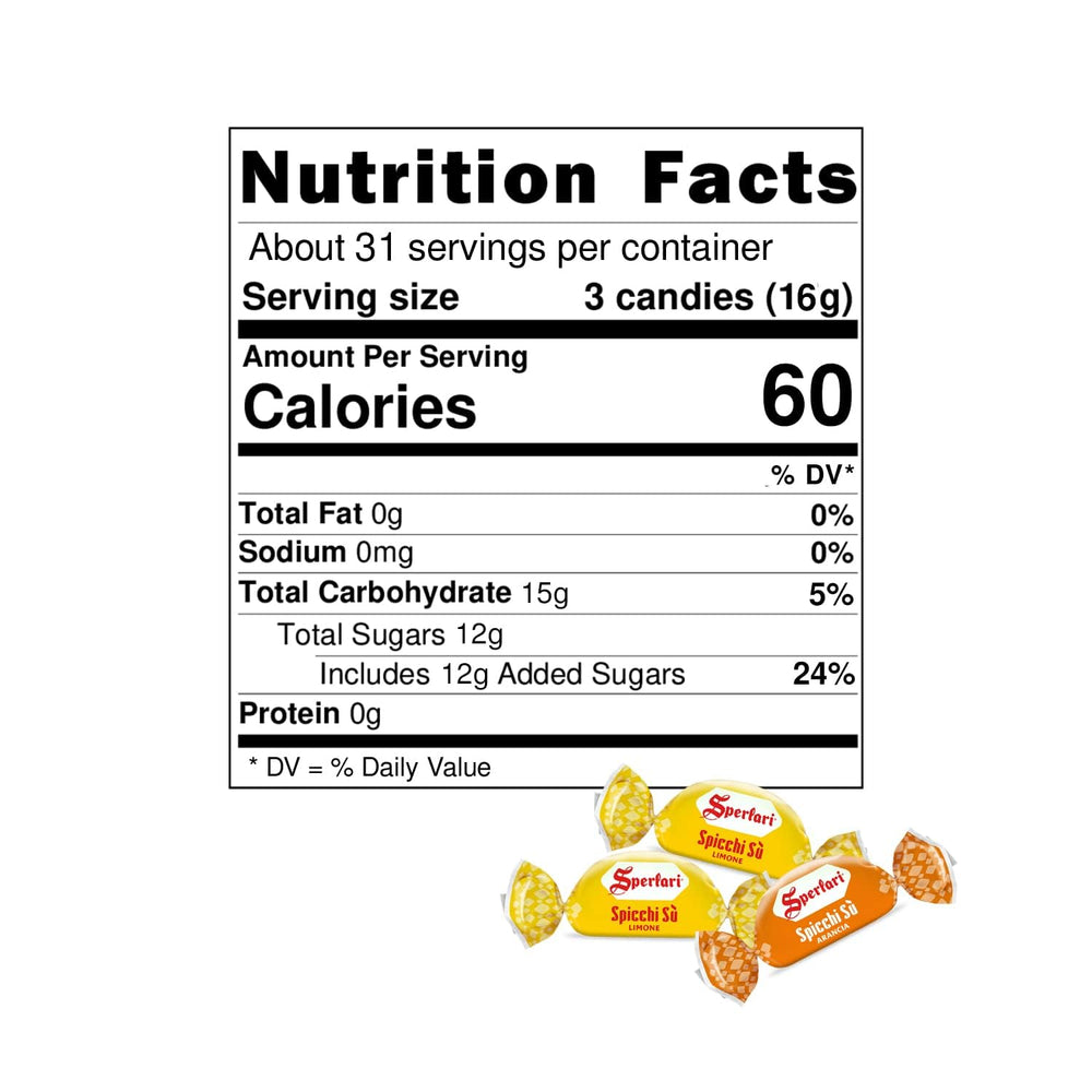 Sperlari ingredient label close-up showing simple ingredients and origin