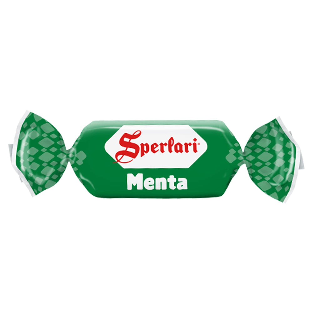 Sperlari front packaging of 1 kg mint candy bag showing brand and resealable pouch benefit