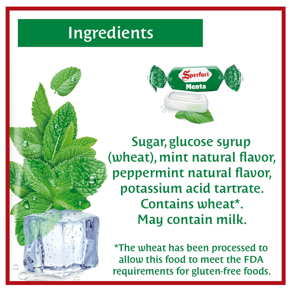 Sperlari product label close-up showing ingredients and authentic Italian origin