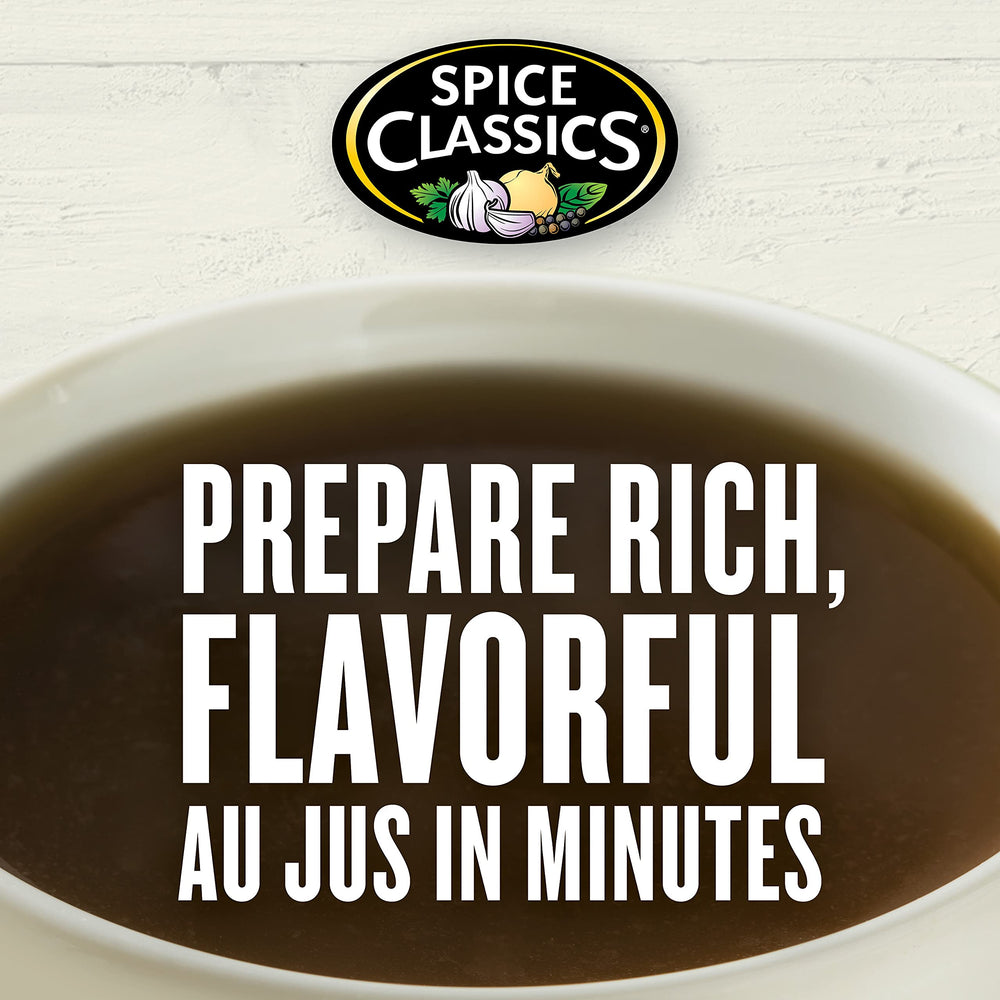 Spice Classics large kitchen batch of au jus being held warm for service