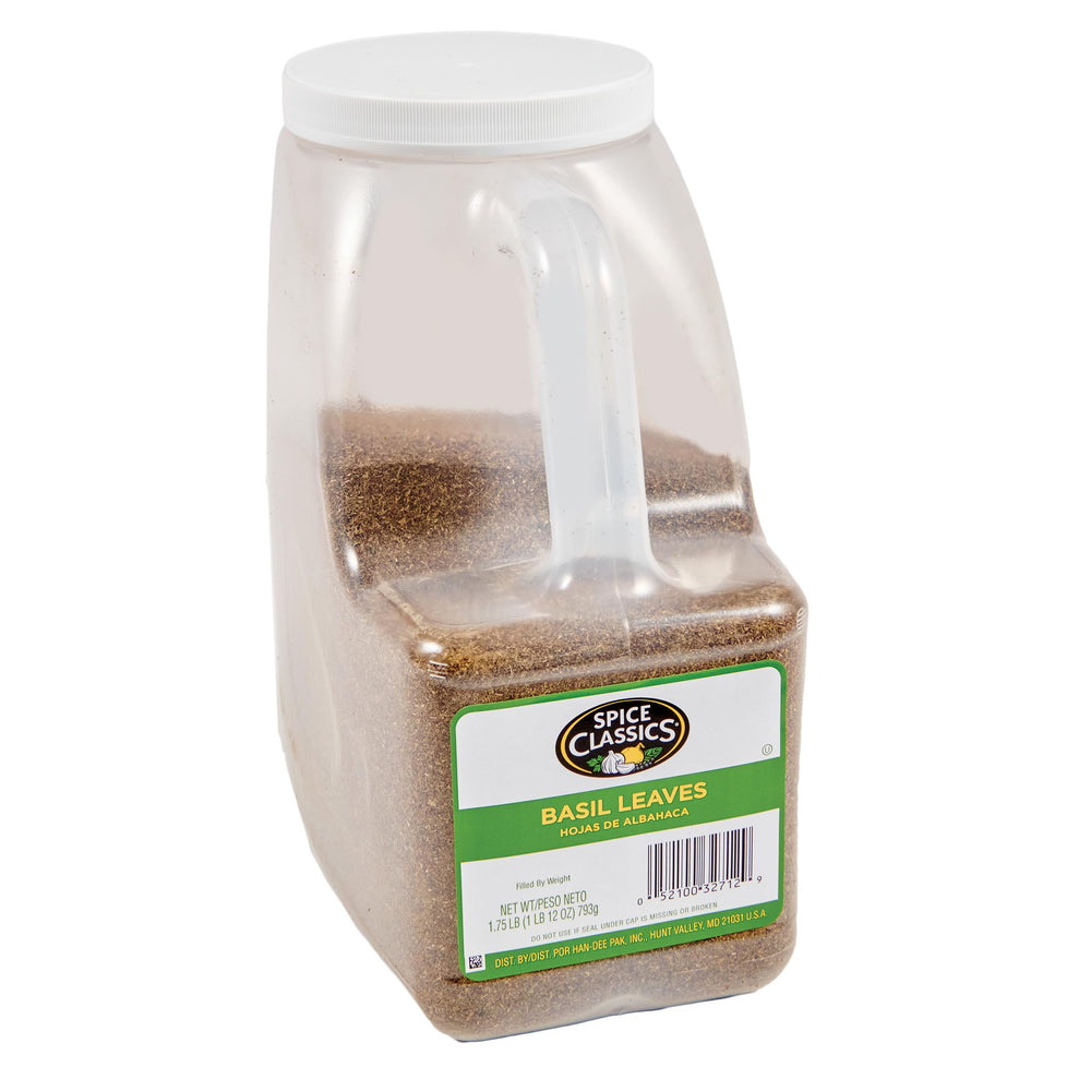 Spice Classics front packaging showing label and large clear tub for quick identification