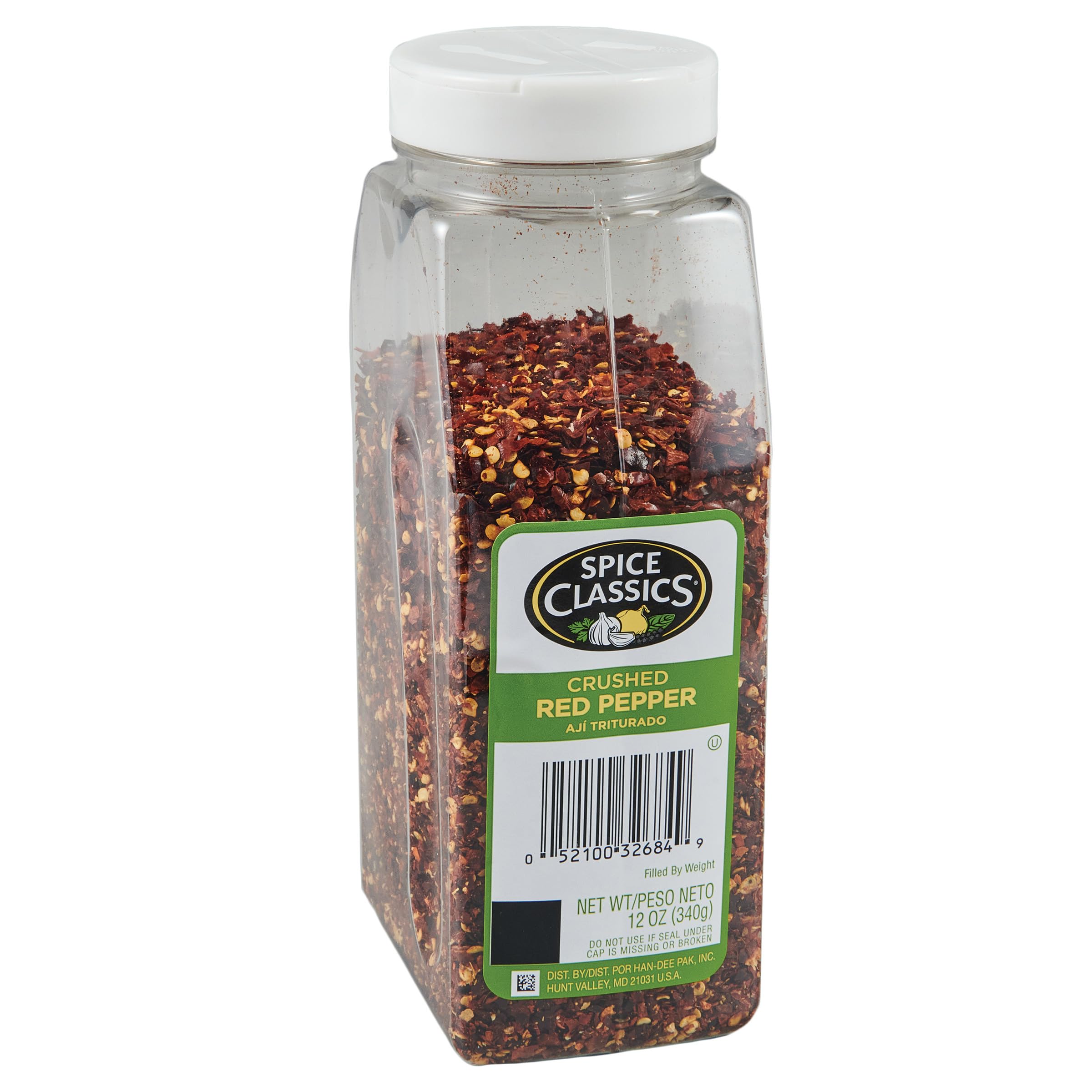 Spice Classics close-up of crushed red pepper flakes highlighting bright color and bold flavor benefit