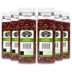 Spice Classics front packaging showing six 12-ounce containers and clear branding benefit: bulk supply