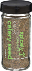 SPICELY front packaging showing organic label and jar benefit shelf-ready