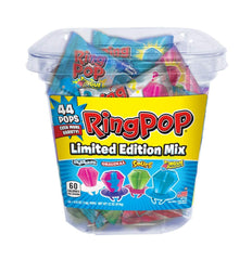 SpiceMasters.co.uk jar of Sattie Ring Pop variety pack showing colorful front label and count, great for parties