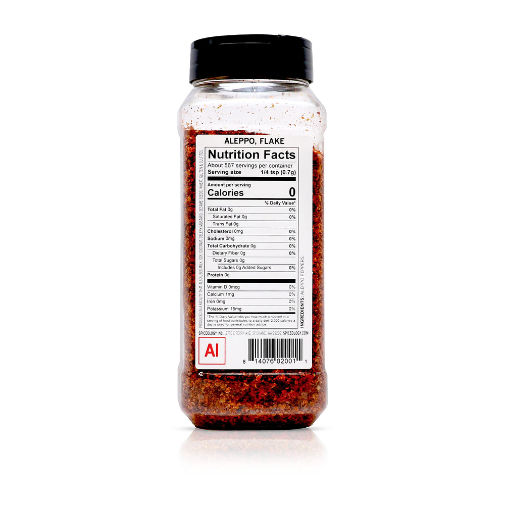Spiceology Aleppo pepper flakes close-up showing fruity texture and color depth