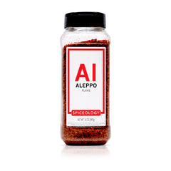Spiceology 14 oz front packaging showing jar and label, highlights large commercial size