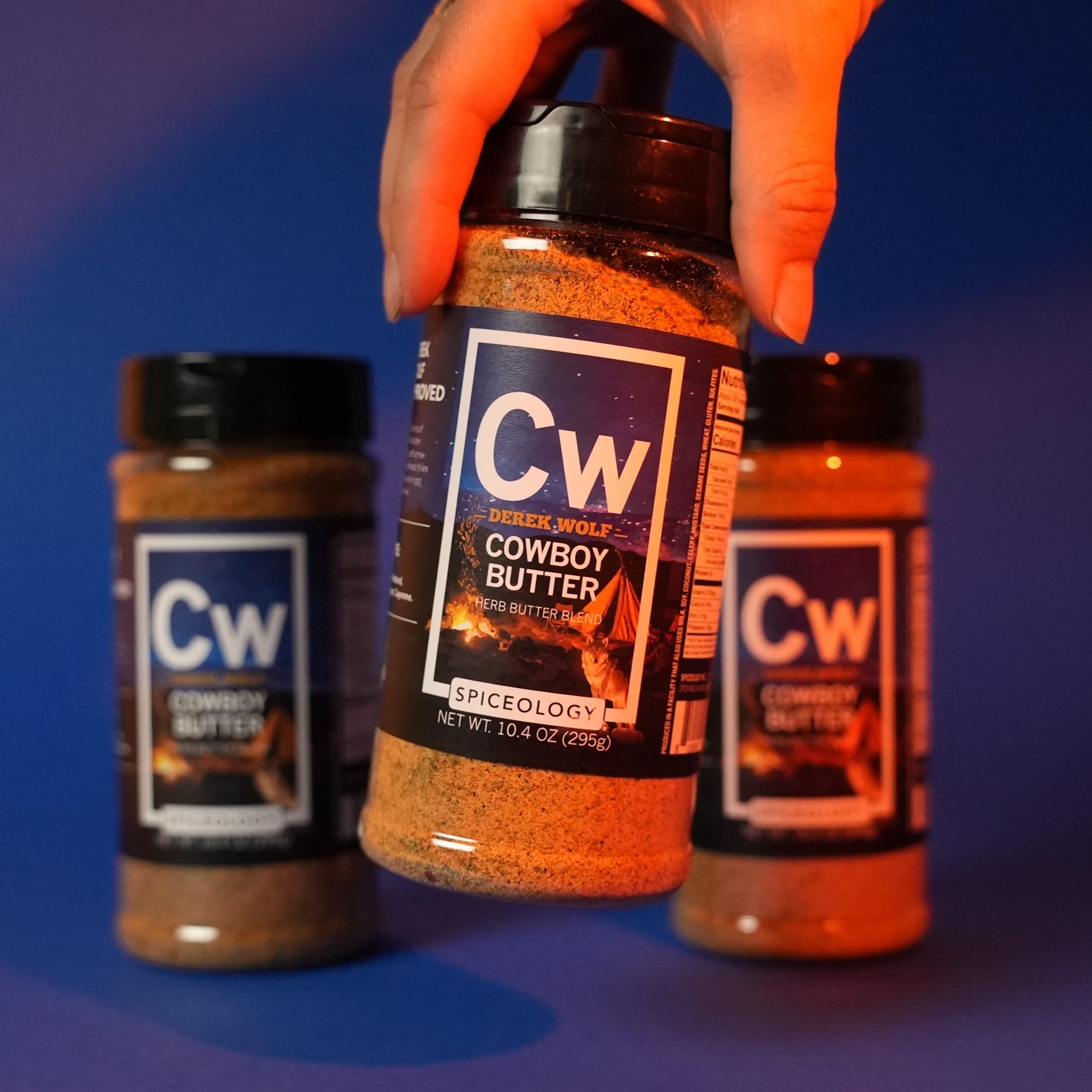 Basting meat with melted butter mixed with Spiceology Cowboy Butter for glossy finish benefit