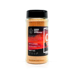 Spiceology Derek Wolf seasoning applied on grilled ribs adding sweet-heat flavor
