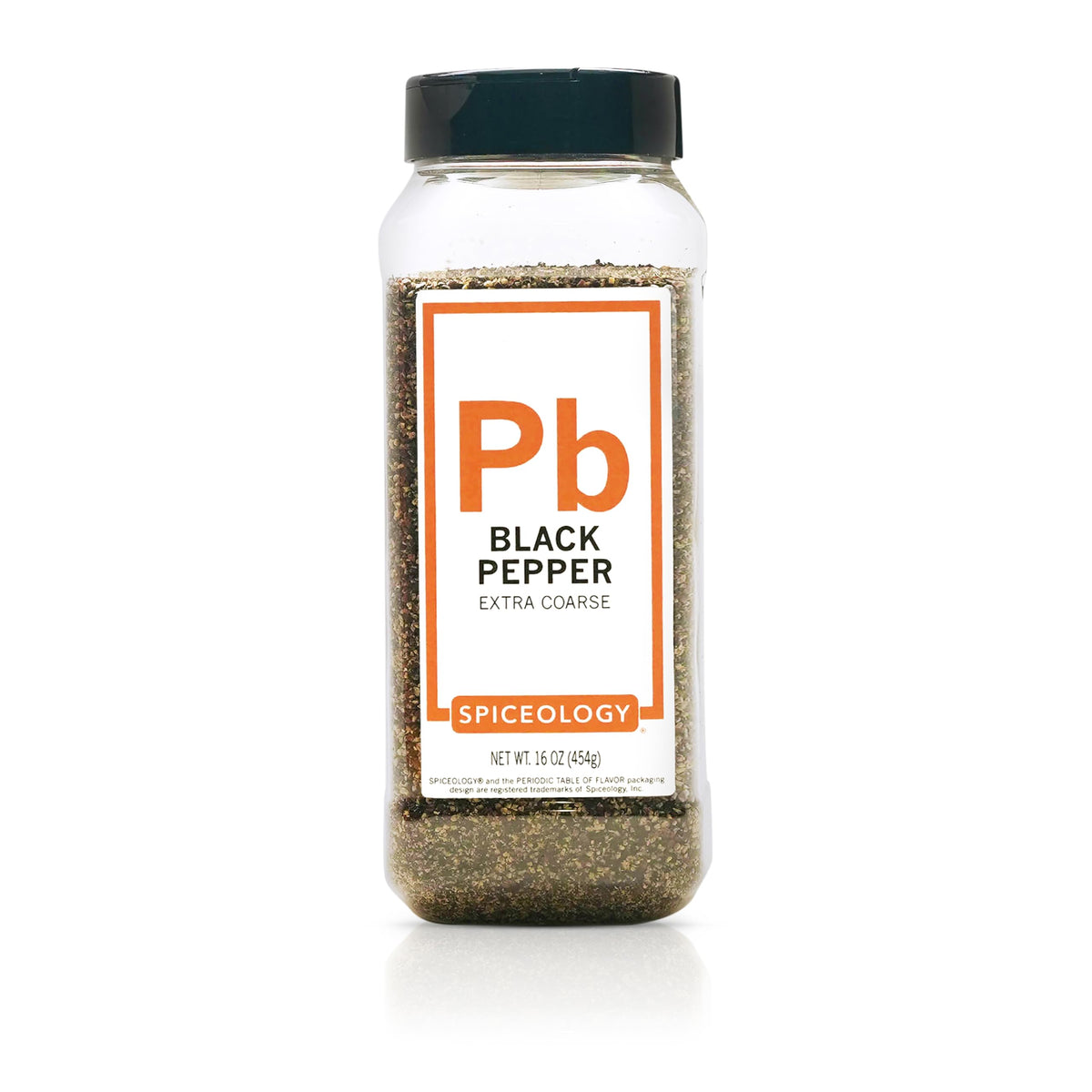 Spiceology jar front packaging showing bold label and 16 oz size benefit