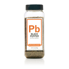 Spiceology jar front packaging showing bold label and 16 oz size benefit