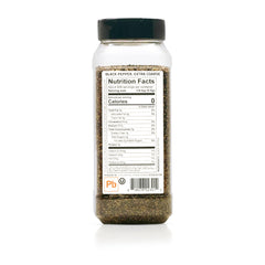 Open Spiceology jar top view revealing extra-coarse grind for fresh use
