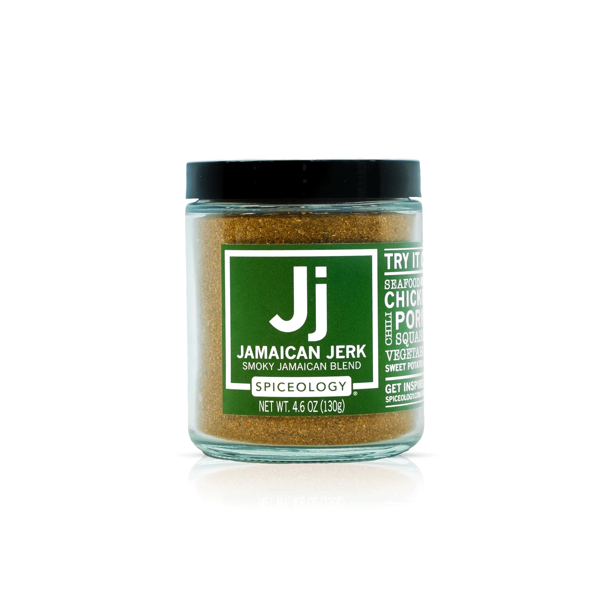 Spiceology jar front packaging showing label and 4.6 oz jar, clear identification and benefit