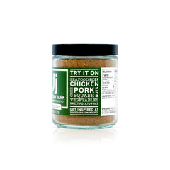 Spiceology glass jar top view with lid off, easy scooping and freshness preserved