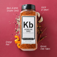 Close-up texture of Spiceology blend highlighting sesame seeds and flakes