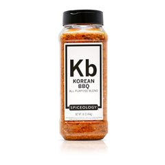 Spiceology jar front packaging showing bold label and 16 oz size benefit