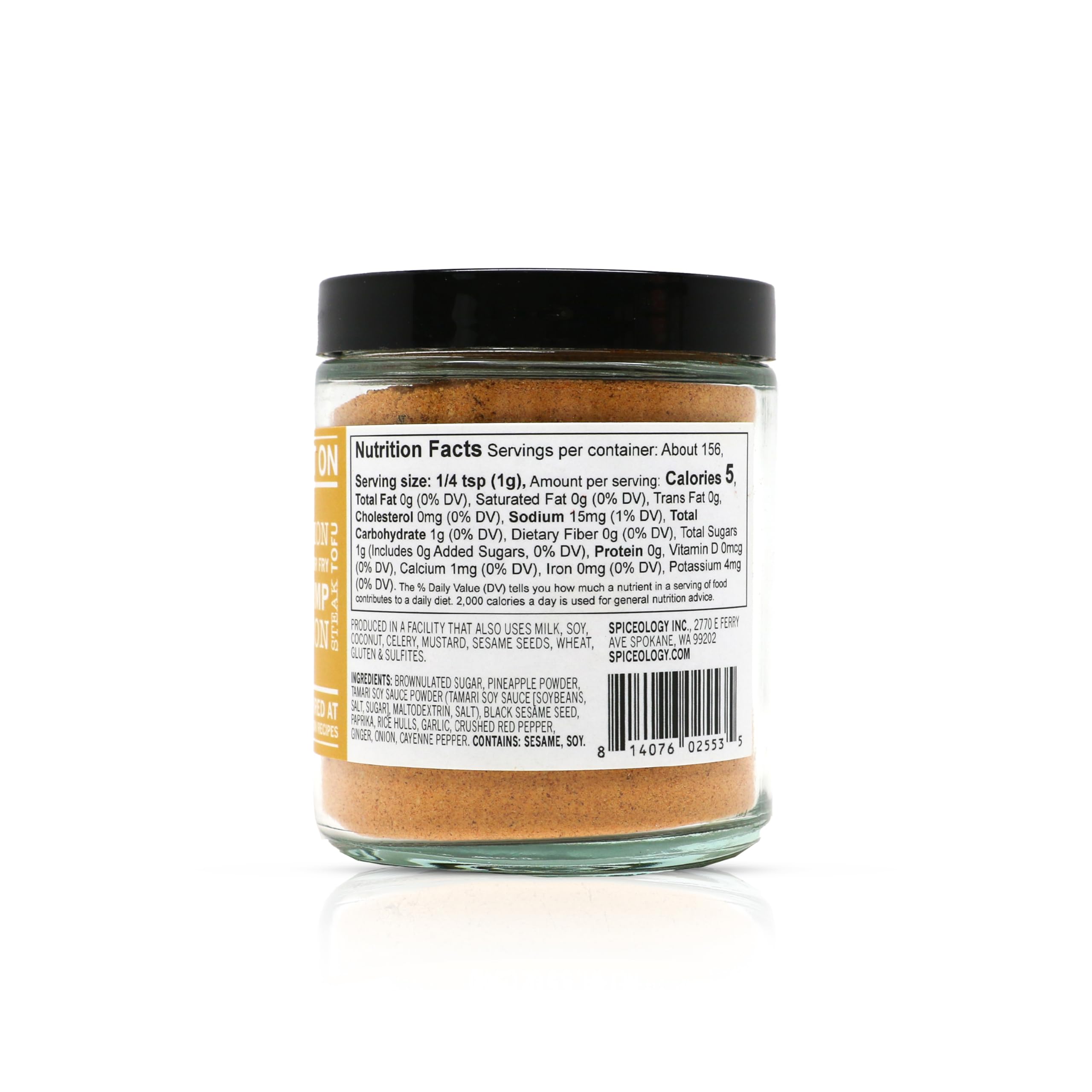 Spiceology open jar texture highlighting granular blend for even coating