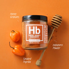Close-up texture of granulated honey and smoked paprika from Spiceology