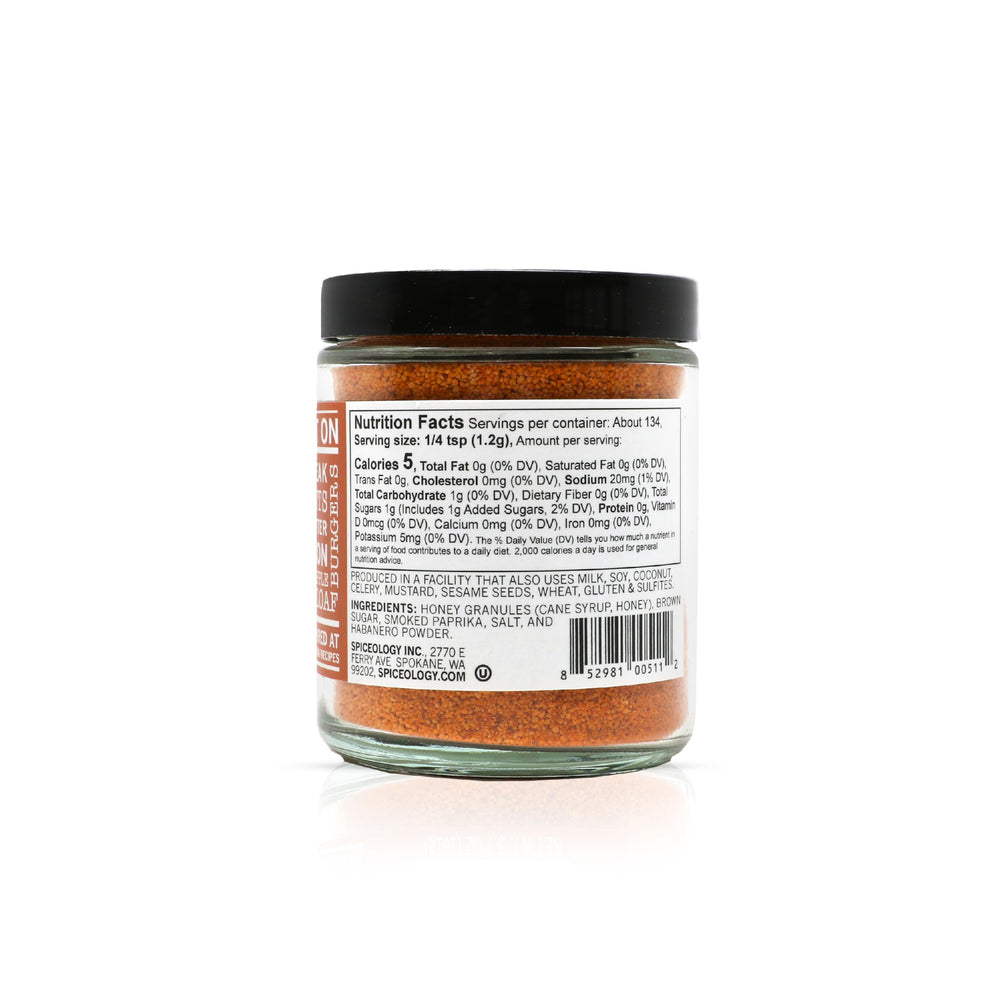 Spiceology open tub with coarse granules highlighting caramelizing sugars