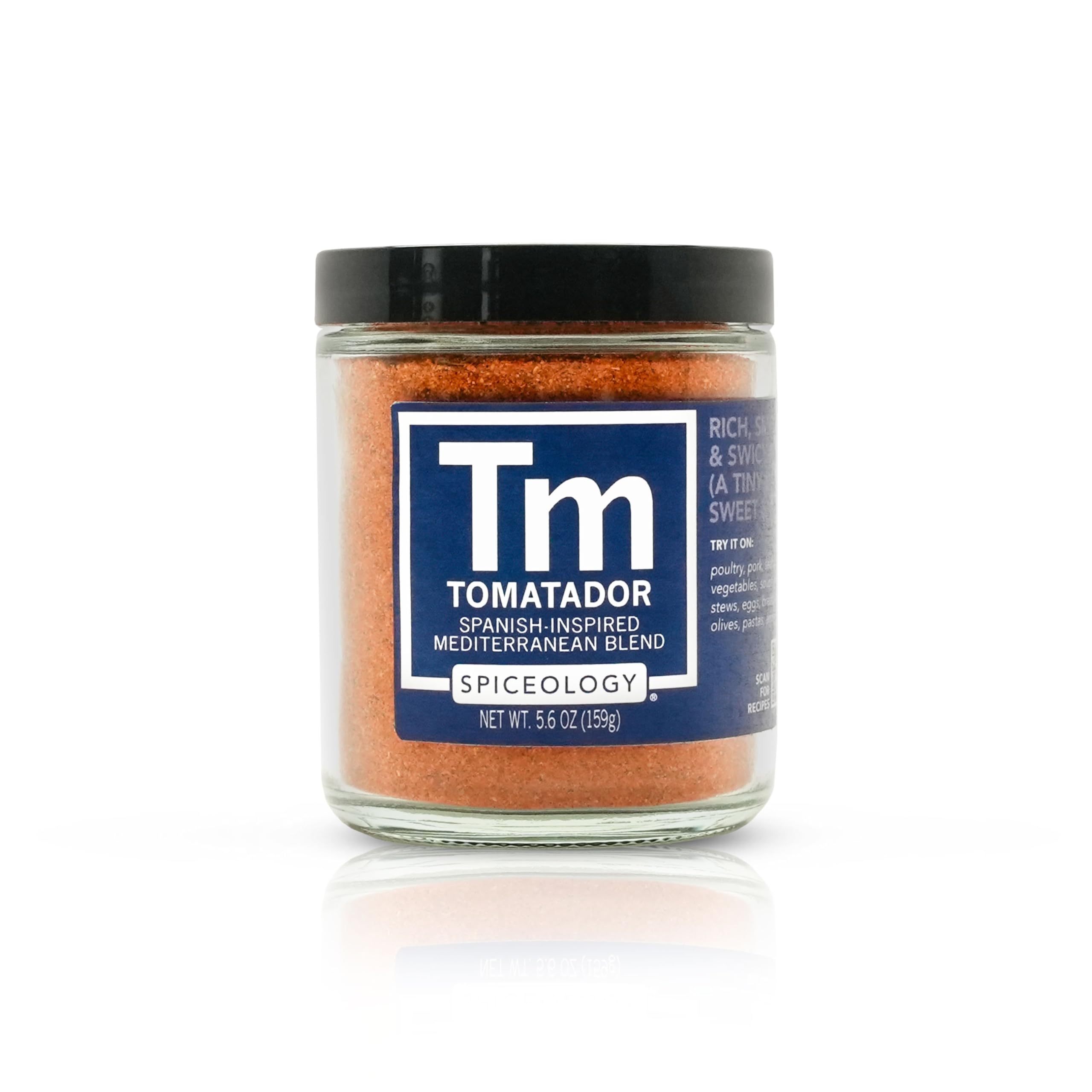Spiceology Tomatador front label showing jar and brand for immediate purchase clarity