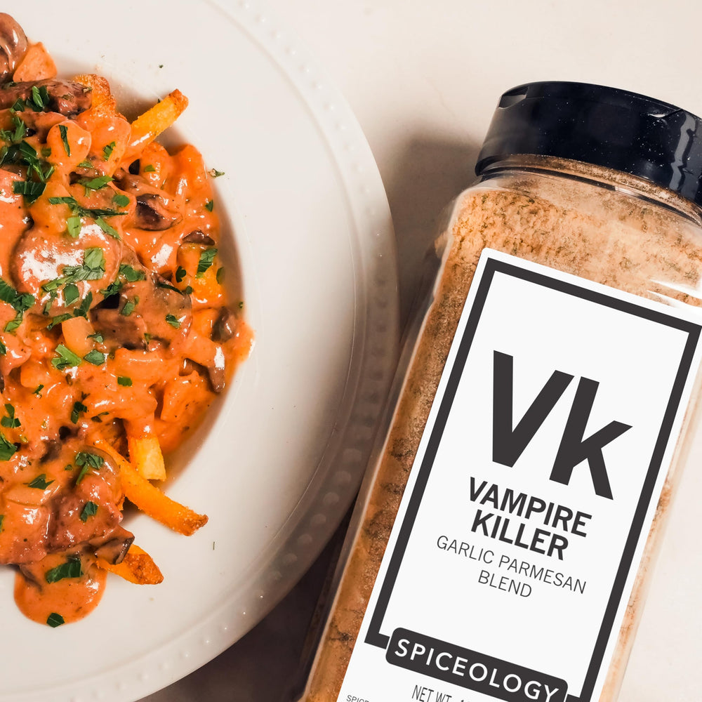 chicken breast rubbed with Spiceology Vampire Killer for bold grilled flavor