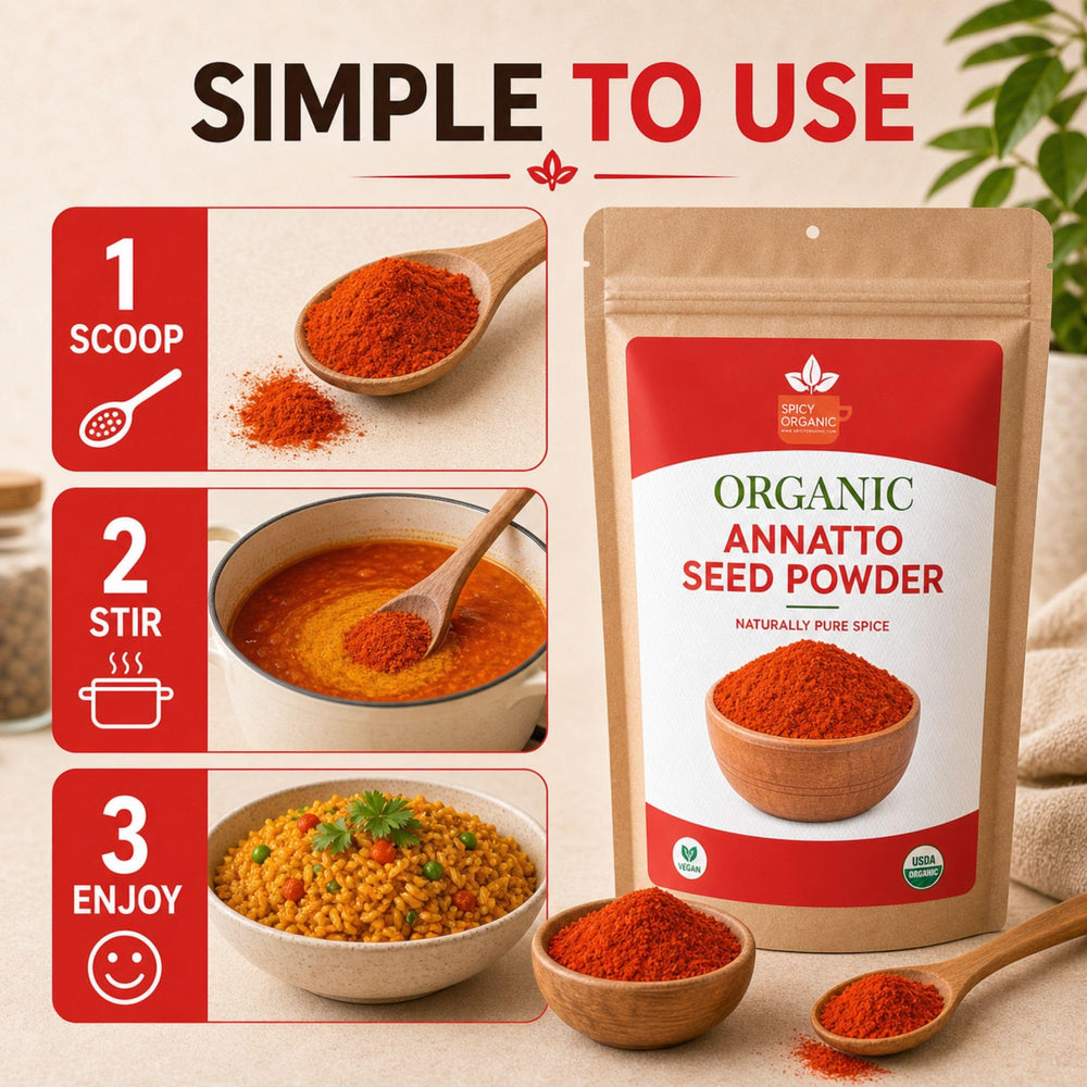 SPICY ORGANIC sprinkled on stew showing enhanced color and savory appeal