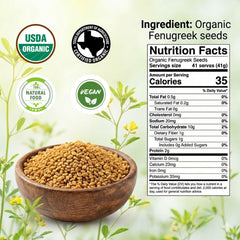 SPICY ORGANIC close-up of whole fenugreek seeds highlighting aroma and texture
