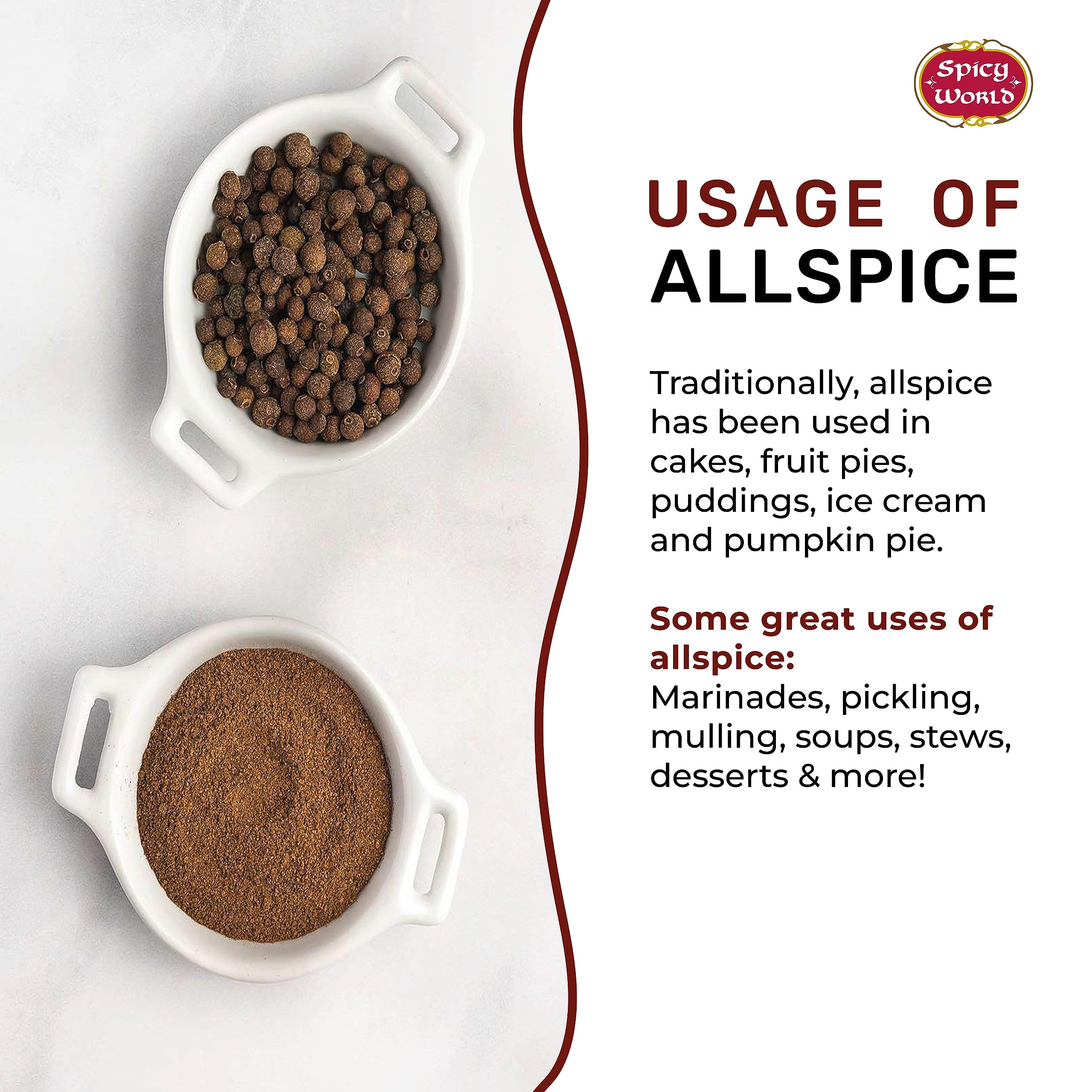 Spicy World allspice sprinkled on cake batter, showing baking flavor enhancement benefit