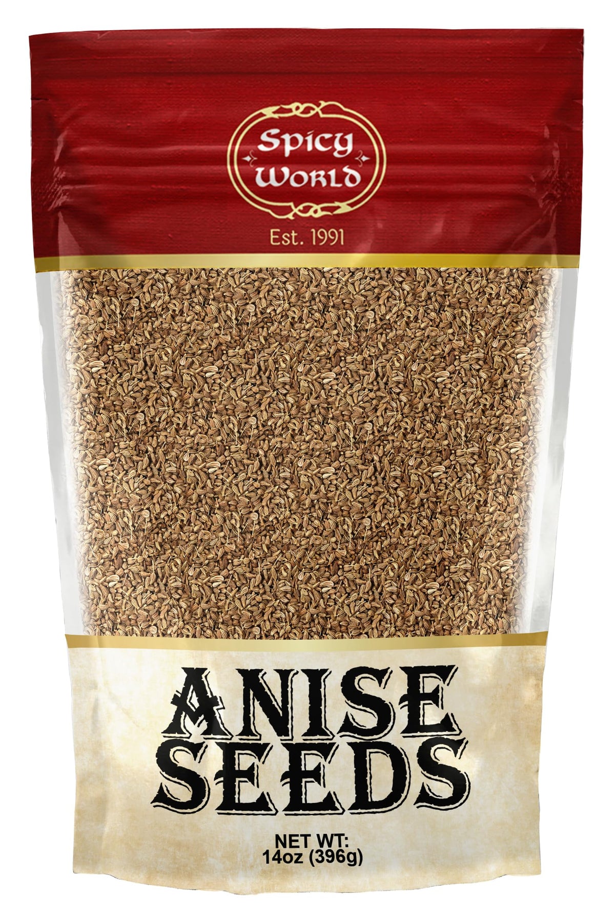 Spicy World front packaging showing 14 oz bag and brand for pantry convenience
