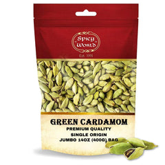 Spicy World front packaging showing 14oz bag and label, ensures freshness