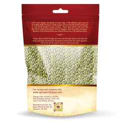 Spicy World close-up of extra-large cardamom pods, highlights rich oils