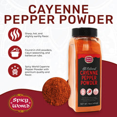 Spicy World label detail showing origin and gluten-free claim for ingredient transparency
