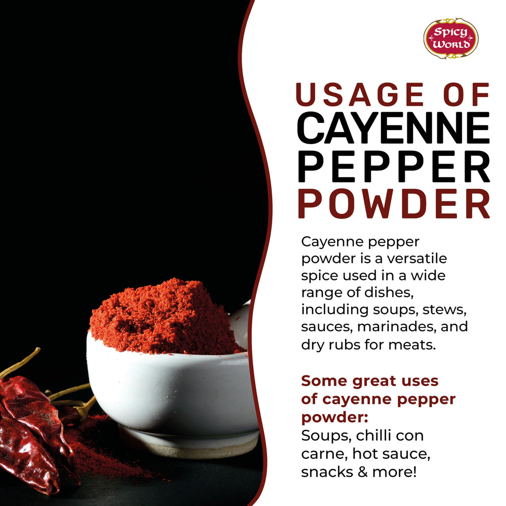 Spicy World cayenne added to sauce bowl to show quick dispersion and bright flavor