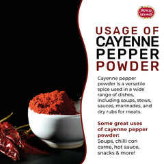 Spicy World cayenne added to sauce bowl to show quick dispersion and bright flavor