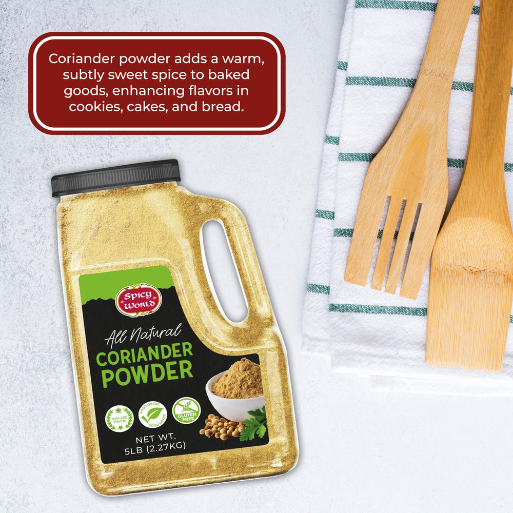 Detailed view of Spicy World product label emphasizing ingredient purity
