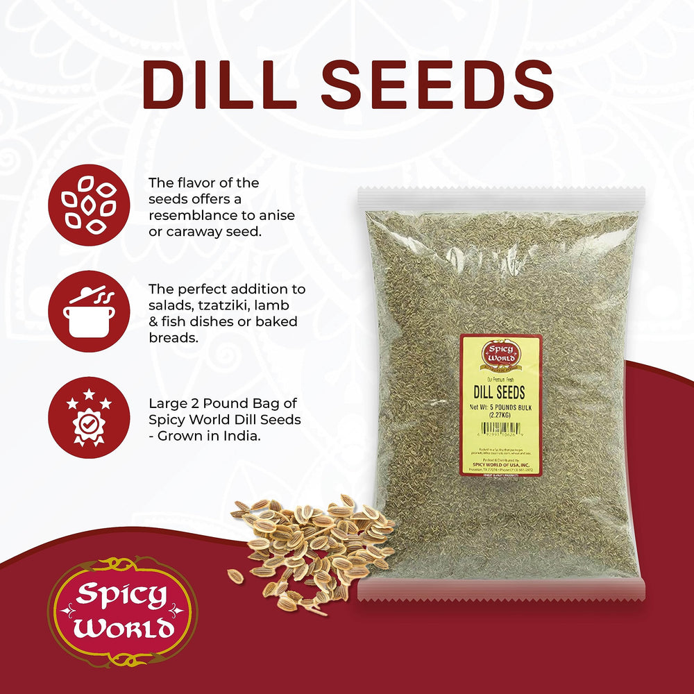 Spicy World close-up of whole dill seed texture showing freshness and aroma