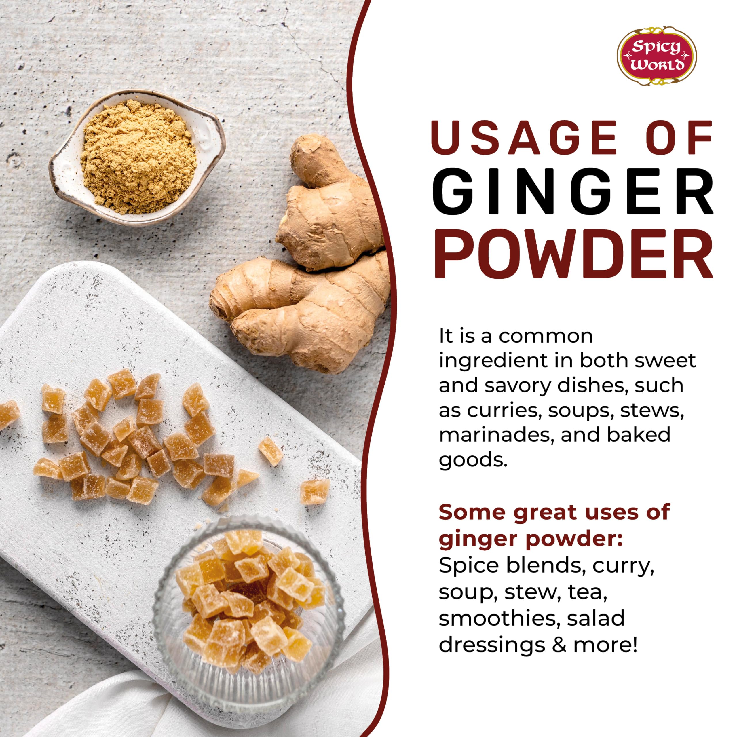 Spicy World ginger powder sprinkled into cookie dough illustrating baking flavor boost