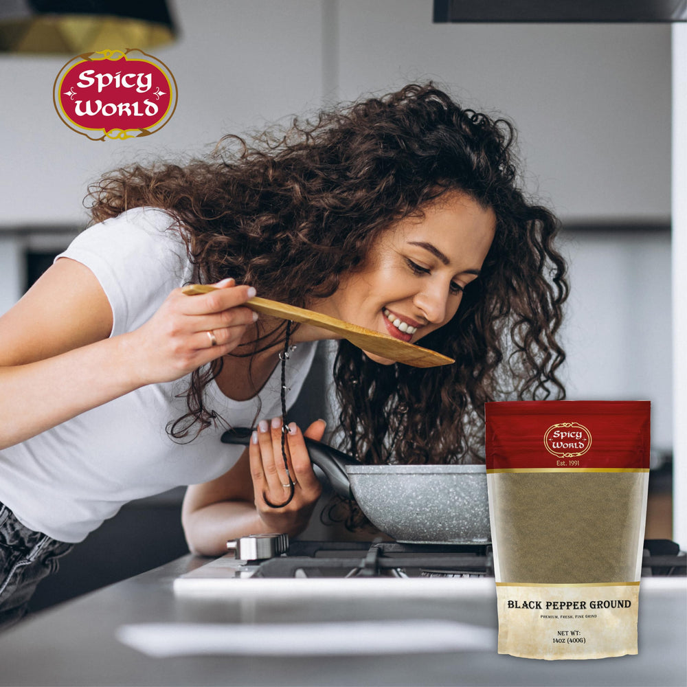 Spicy World label detail showing ingredient purity and nutritional clarity for informed cooks