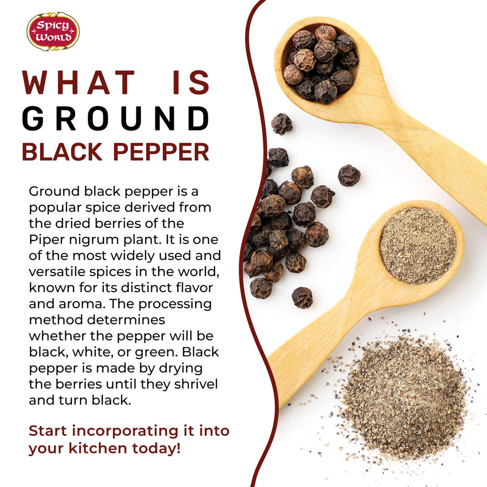 Close-up of Spicy World fine grind texture highlighting uniform particles and quick blend