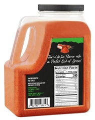 Spicy World label close-up highlighting natural ingredients and quality