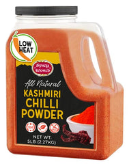 Spicy World front view of 5 lb jar showing label and packaging benefit of bulk supply