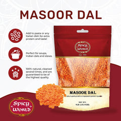 Spicy World masoor dal simmering in a pot demonstrating fast 15–20 minute cooking and creamy results