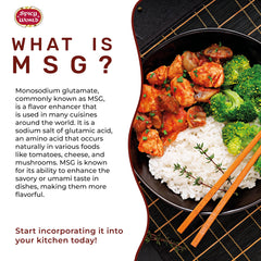 Spicy World MSG sprinkled into soup bowl to boost savory flavor and depth