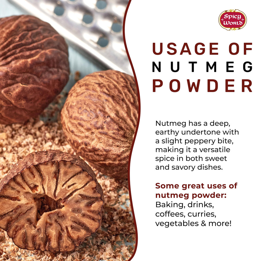 Spicy World nutmeg sprinkled on pie, highlighting enhanced bakery aroma and dessert flavor boost