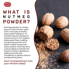 Measuring spoon with Spicy World nutmeg beside scale, illustrating precise portioning and consistent seasoning