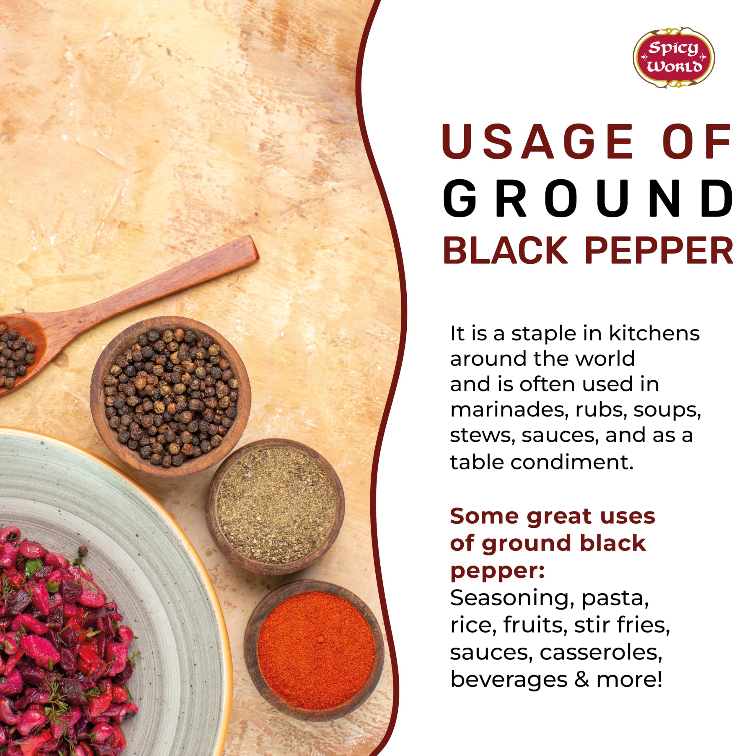 Spicy World pouring pepper into shaker demonstrating easy refills and fresh taste
