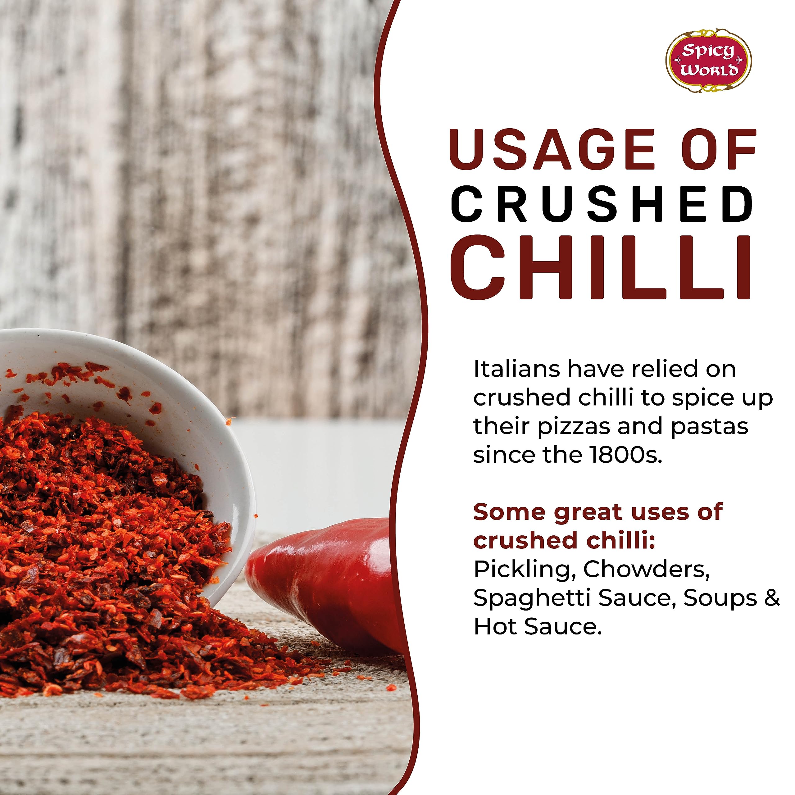 Spicy World scoop measuring flakes for consistent portions in busy kitchens